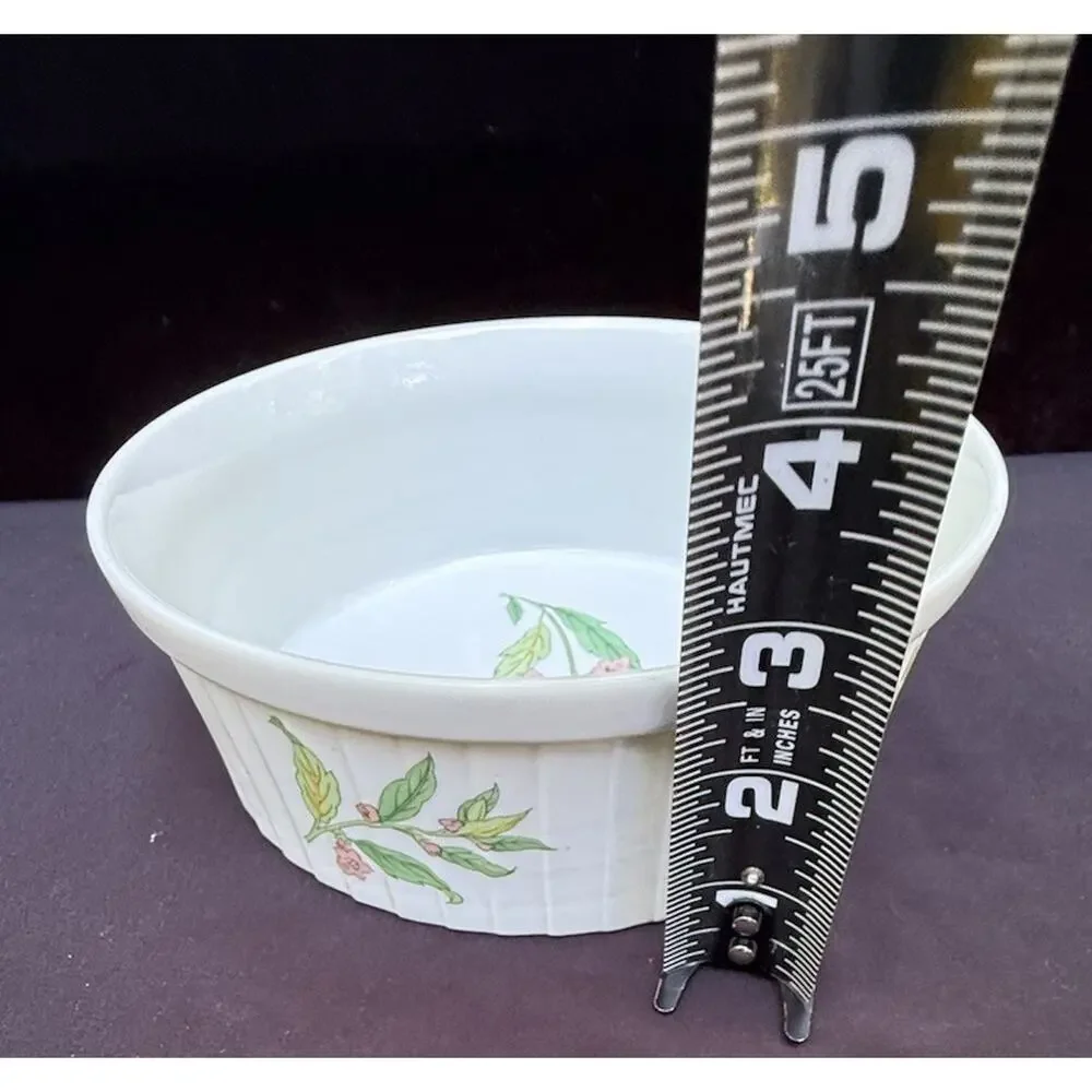 Vintage Shafford Souffle Dish Herbs and Spices Porcelain 7.5 inch